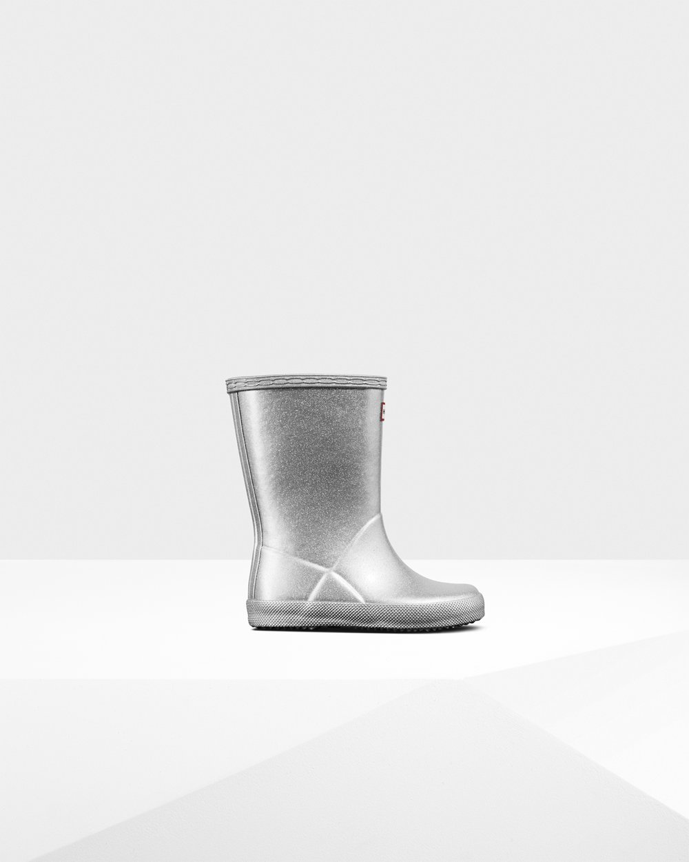 Kids Rain Boots - Hunter Original First Classic Cosmic Glitter (26MVKWPZT) - Silver